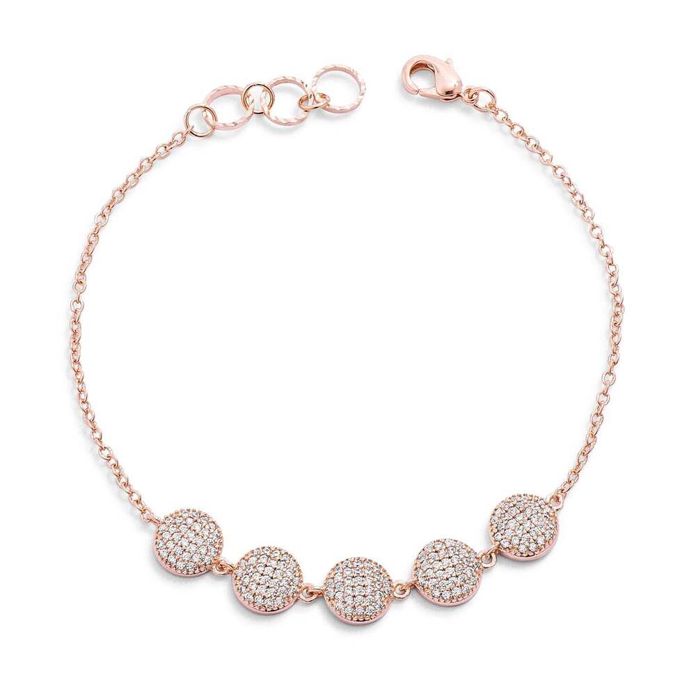 Elegant Pear and Round Cubic Zirconia Tennis Bracelet